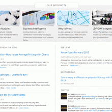 Screen capture of Avanti's homepage featuring their latest news posts