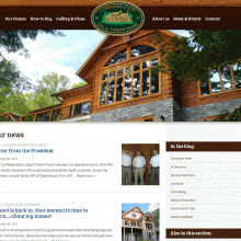 Screenshot of Confederation Log & TImber Frame blog page